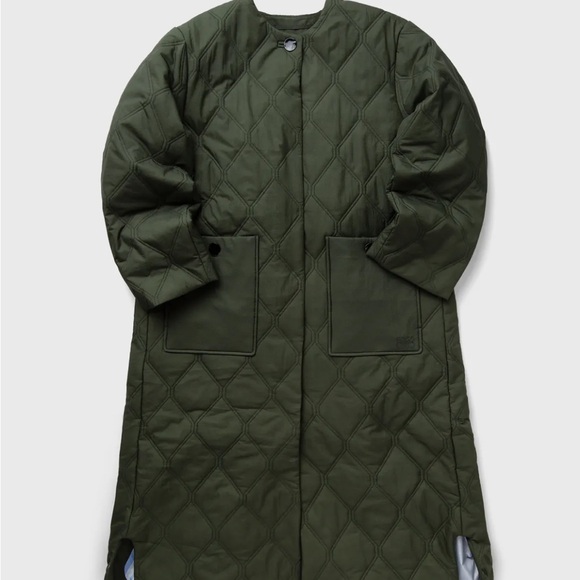 GANNI QUILT LONG COAT - Picture 1 of 7